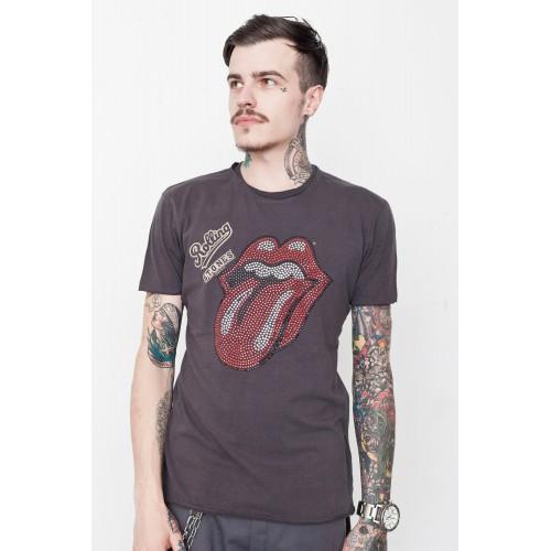 Foto Rolling Stones Red Tongue Diamantee Amplified T-shirts for Mens