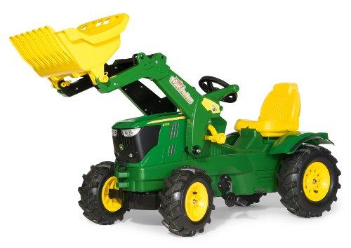 Foto Rolly Toys John Deere 6210R Tractor With Frontloader And Pneumatic Tyres