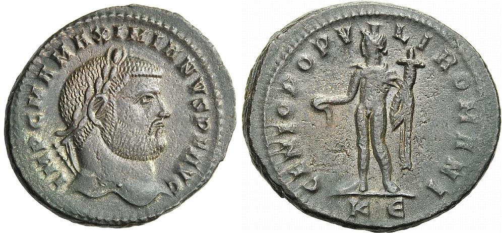 Foto Rom, Kaiserzeit Nummus/Follis c 295-296