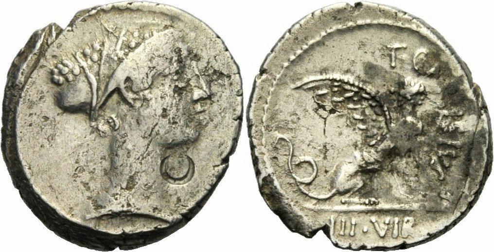 Foto Rom Republik Denar 46 v Chr