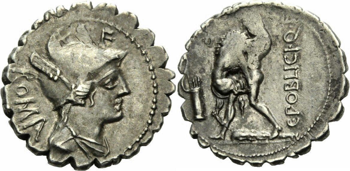Foto Rom Republik Denar, Serratus 80 v Chr