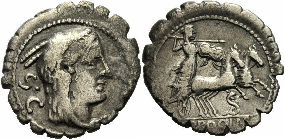 Foto Rom Republik Denar, Serratus 80 v Chr