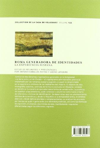 Foto Roma generadora de identidades: La experiencia hispana (Collection de la Casa de Velázquez)
