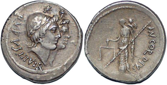 Foto Roman denarius 46Bc