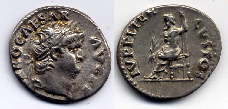Foto Roman Empire / Römische Kaiserzeit Denarius / denar 64-65 Ad