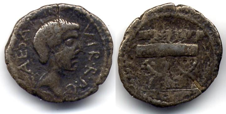 Foto Roman Republic / Römische Republik Ar denarius / denar 42 Bc