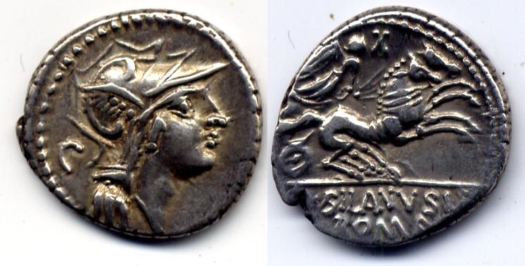 Foto Roman Republic / Römische Republik Denarius / Denar 91 Bc