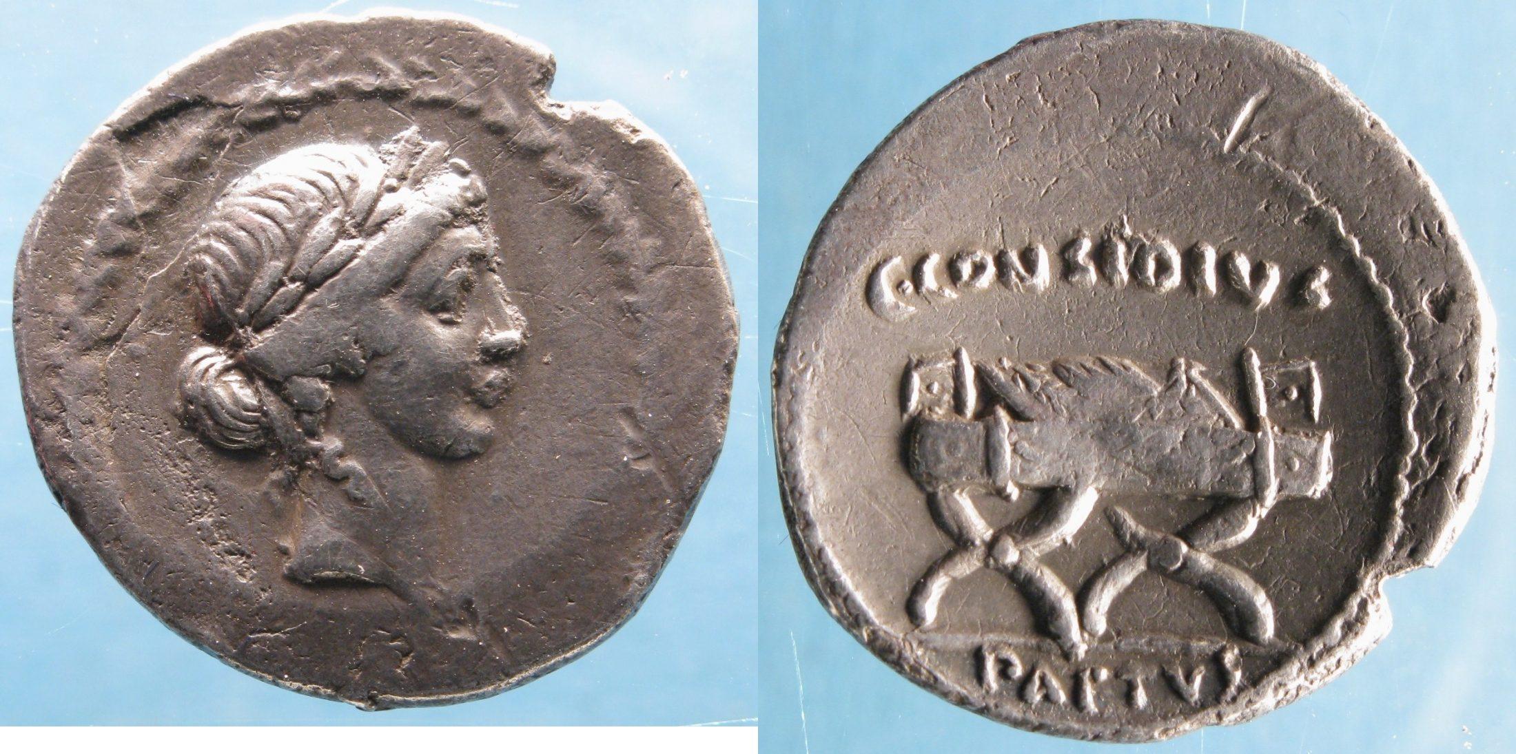 Foto Rome, Republic Ar denarius 46Bc