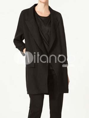 Foto Ropa de mujer viscosa de 3/4 mangas de negro