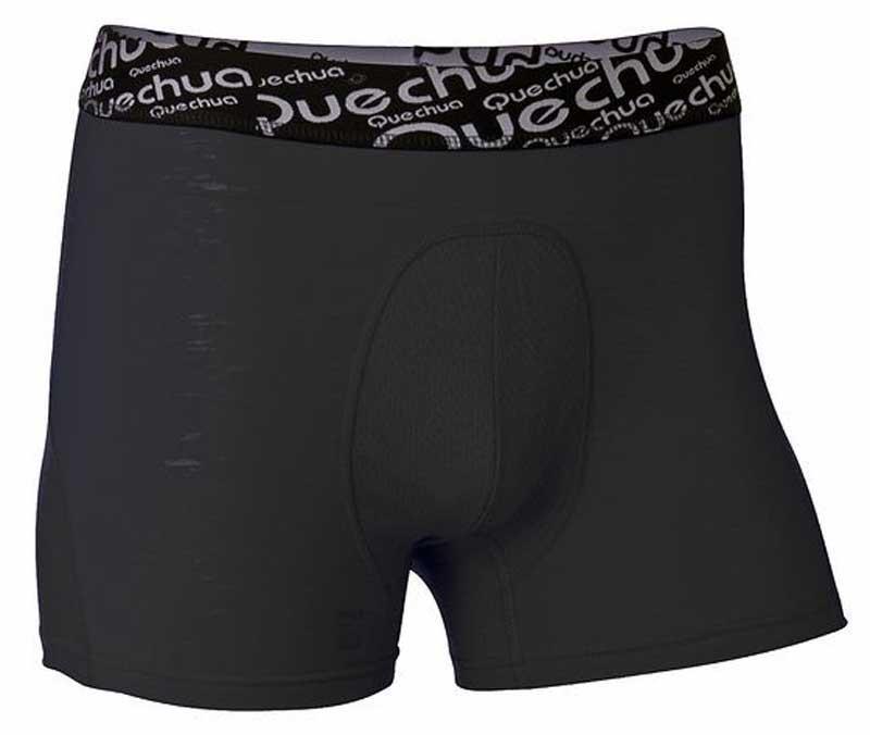 Foto ropa interior calzoncillos quechua techwool hombre negro talla s