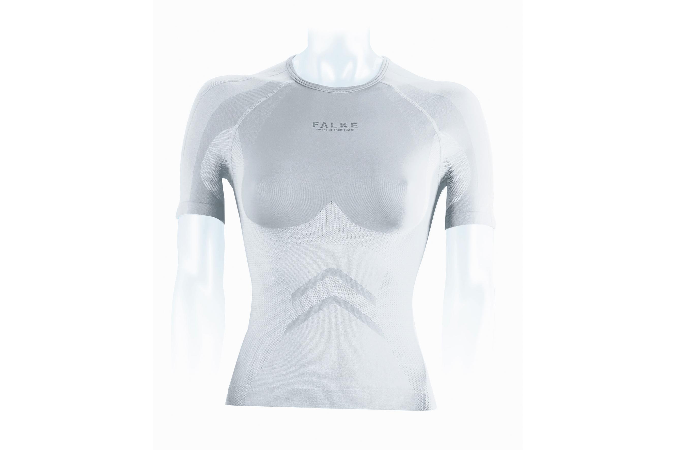 Foto Ropa interior de fibra sintética Falke Running Shirt gris/blanco, m