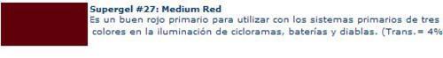 Foto ROSCO 102ROL027 Roll Filter 27 Supergel Red Medium