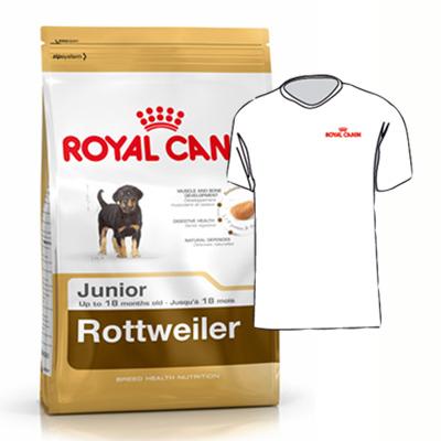 Foto Royal Canin Rottweiler Junior 12Kg+Camiseta