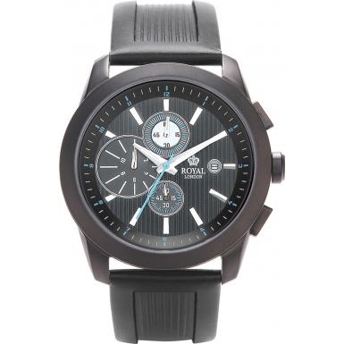 Foto Royal London Mens Black Adventurer Chronograph Watch Model Number: ...