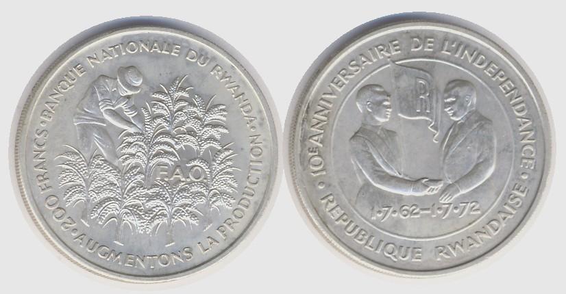Foto Ruanda 200 Francs 1972