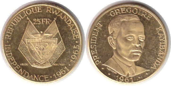 Foto Ruanda 25 Francs 1965