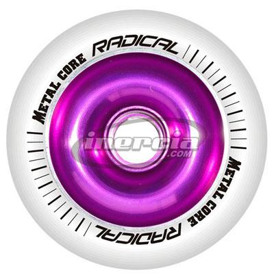 Foto Rueda metal core blanco-violeta 100mm
