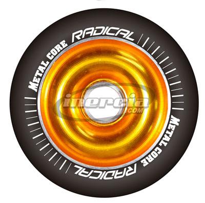 Foto Rueda metal core negro-dorado 100mm