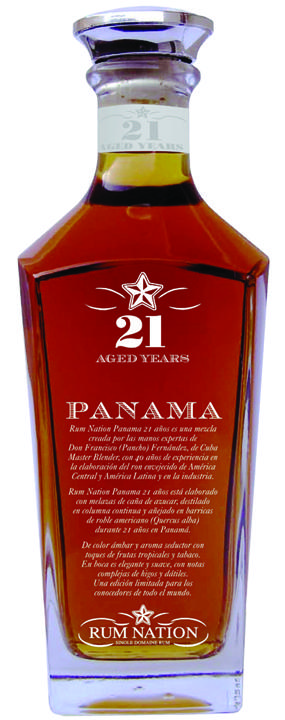 Foto Rum Nation Panama 21 Jahre 0,7l 40%vol. (109.86 EUR/L)