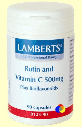 Foto Rutina y Vitamina C 500 mg + Bioflavonoides - Lamberts - 90 tabletas