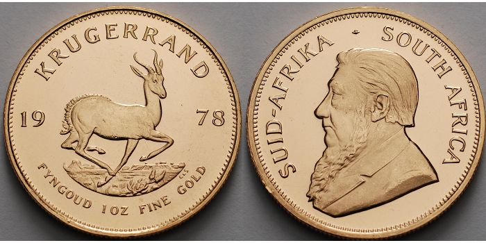 Foto Süd Afrika 1 oz 31,1g fein 32,69 mm Ø 1967-heute