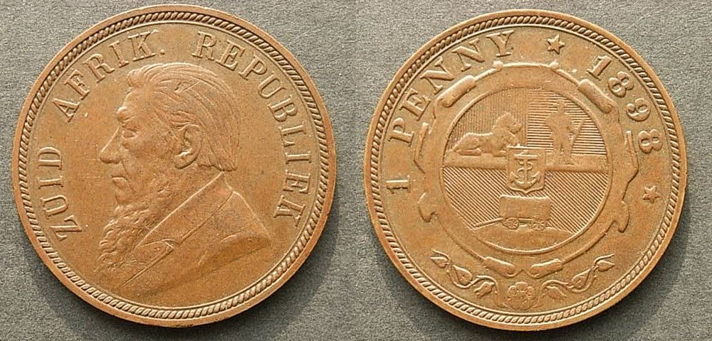 Foto Südafrika 1 Penny 1898