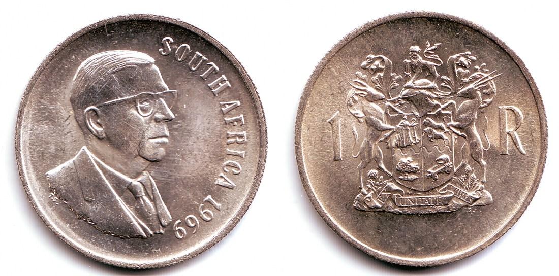 Foto Südafrika 1 Rand 1969