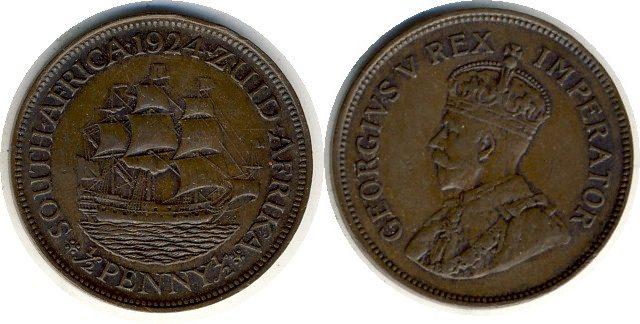 Foto Südafrika 1/2 Penny 1924