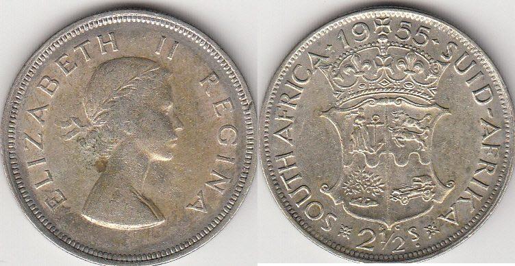 Foto Südafrika 2 1/2 Shillings 1955
