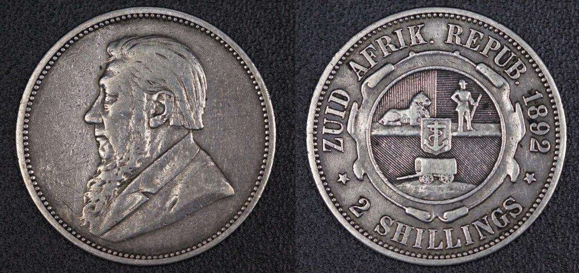 Foto Südafrika 2 Shillings 1892