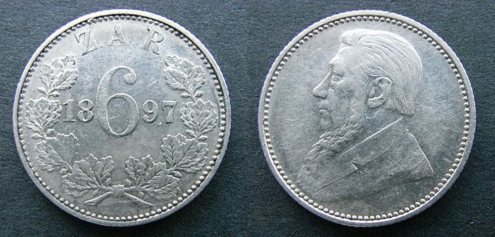 Foto Südafrika 6 Pence 1897