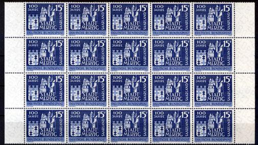 Foto Saarland 20 x 15 Franc 1957