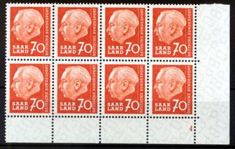 Foto Saarland 8 x 70 Franc 1957