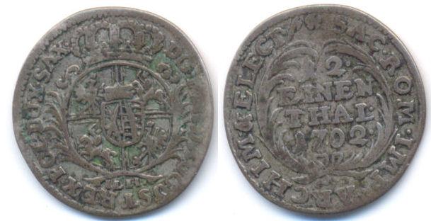 Foto Sachsen: Friedrich August I , 1694-1733 1/12 Taler 1702 Ilh