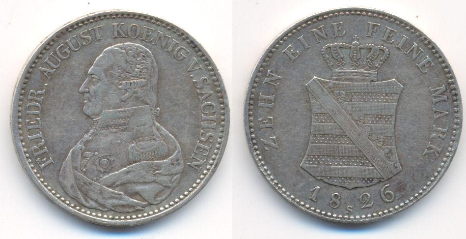 Foto Sachsen: Friedrich August I , 1806-1827 Taler 1826 S