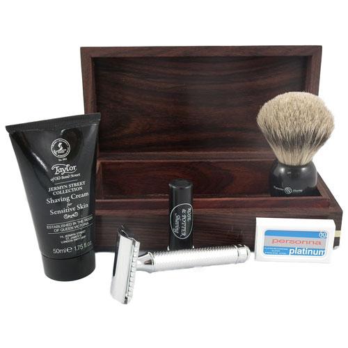 Foto Safety Razor Gift Box Set 6 Piece Luxury Kit - Ebony