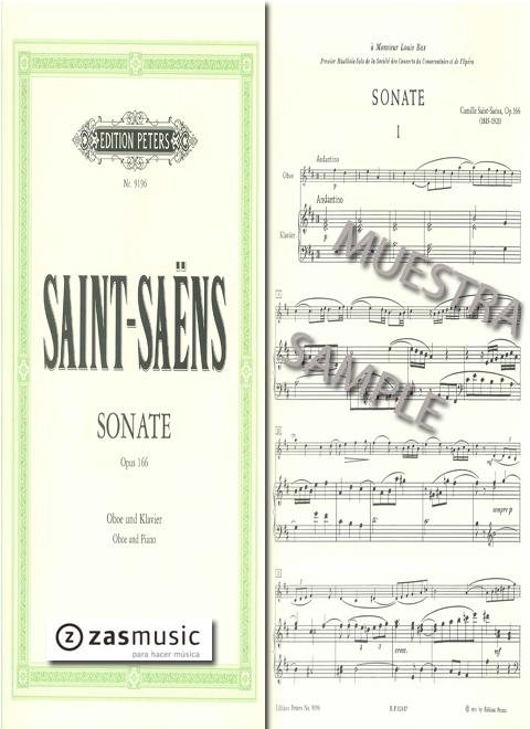 Foto saint-saëns, camile (1835-1922): sonate op. 166 oboe and pia