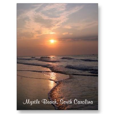 Foto Salida del sol del SC de Myrtle Beach sobre la pos Tarjetas Postales
