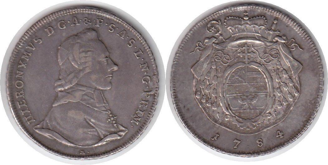 Foto Salzburg Konventionstaler 1784