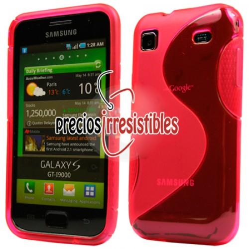 Foto Samsung Galaxy S Plus (i9001) S-Line Rosa - Carcasa/Funda TPU Gel (Silicona).
