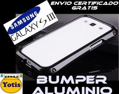 Foto Samsung Galaxy S3 Siii I9300 Bumper Aluminio Color Negro (tipo Blade Tornillos)