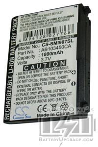 Foto Samsung SGH-i907 Epix batería (1800 mAh)