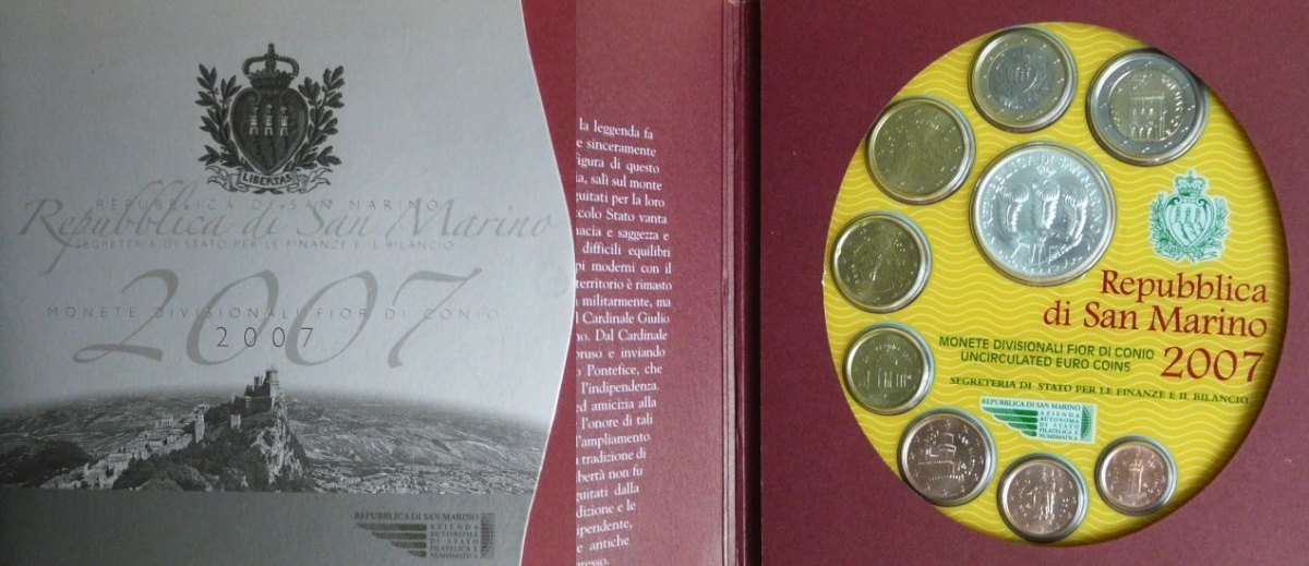 Foto San Marino 1Cent-5€/8,88€ (9) 2007