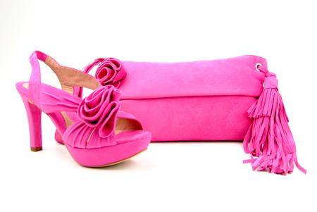 Foto sand. ante fuxia con flor