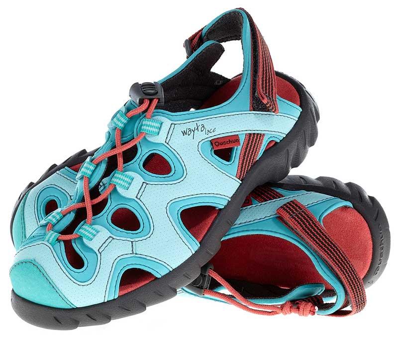 Foto sandalias atadas quechua wayta junior azul número 34/35