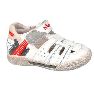 Foto Sandalias botín abierto billowy blanco y rojo 5530c05