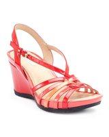 Foto Sandalias con tacón en cuña de piel