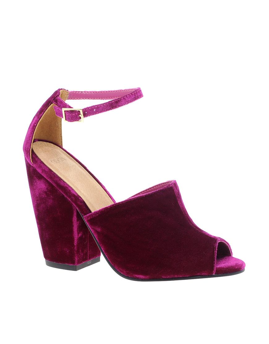 Foto Sandalias de tacón HAIKU de ASOS Pink velvet