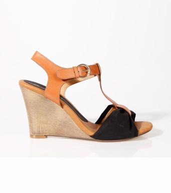 Foto Sandalias mujer bicolor con cuña