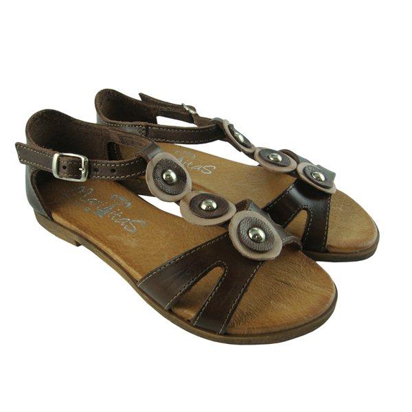 Foto Sandalias piel con talonera marilitas 32 Marrón